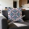For Turkish Watercolor Painting Iznik Tile Floral Prints Throw Pillow Case Sham 45Cm Square Car Pillowcase Pad Cushion Cover