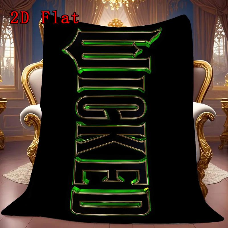Wicked 2D Flat Pattern Flannel Blanket High quality All Seasons Warmth and Comfort Perfect for Christmas Gifts.MMT0918099