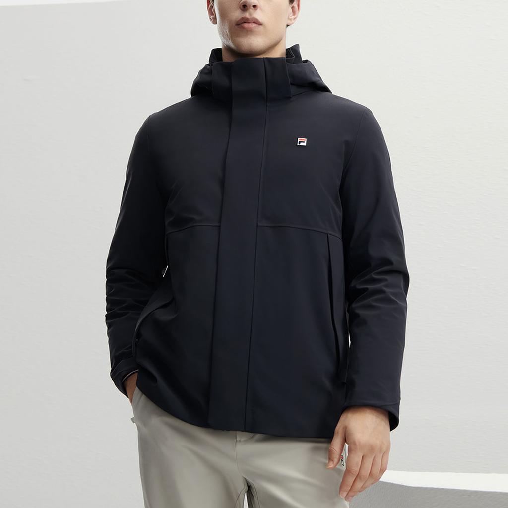 Fila Однотонная вязаная куртка с капюшоном на подкладке Мужские куртки Легендарно-синий F11M341507FNV