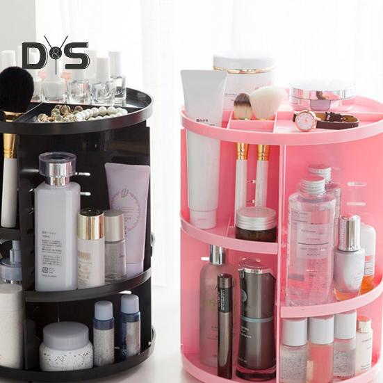 Органайзер для косметики, ящик для хранения, большая вместимость, многоцелевой, прозрачный, вращающийся на 360 градусов, органайзер для косметики, косметический дисплей