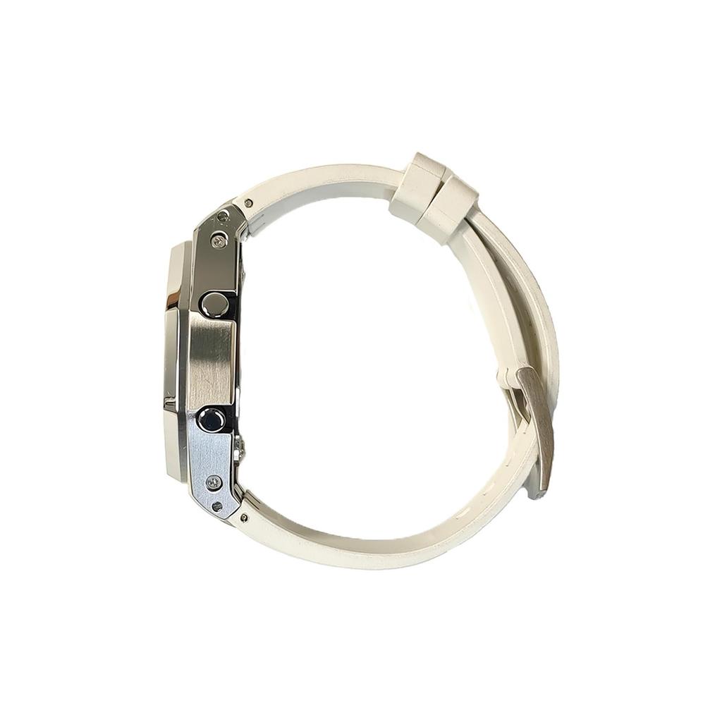 CASIO Men Liquid Crystal,Analog Dual Display Series 44mm White Watch GA-2100-7A7(Watch3--)