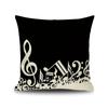 45X45CM Piano Key Wonderful Notes Decorative Pillowcase Car Sofa Art Piece Office Seat Cushion Cover Home Decoration