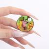 Cartoon Dog Animation UV Print Pins Custom This Is Fine Brooches Lapel Badges Clothes Funny Jewelry Gift for Kids Friends