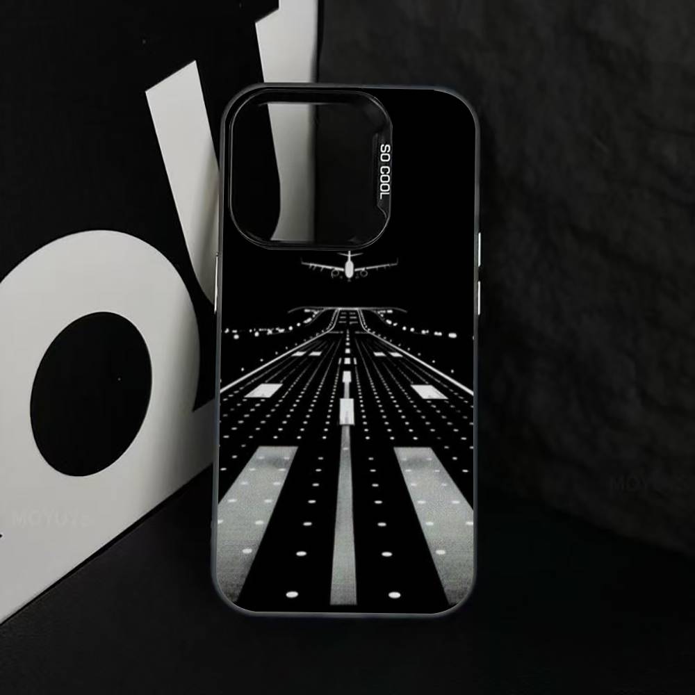 Чехол для телефона в виде самолета для iPhone 17,16,15,14,13,12,11 Plus,Pro Max,XS,Красочный серебристый чехол для телефона Funda Cover