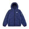 Down Jacket Hooded Zipper Versatile Long Sleeve Dark Navy Kids Jackets HQ7186-410