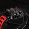 FORSINING Square Dial Skeleton Watch Automatic Watch for Men Luxury Sports Mechanical Wristwatch Waterproof Luminous Leather Band