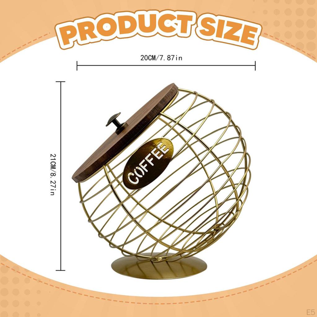 Coffee Capsule Holder, Desktop Container for Cafes, Hotels, Large Capacity, Counter Decoration,