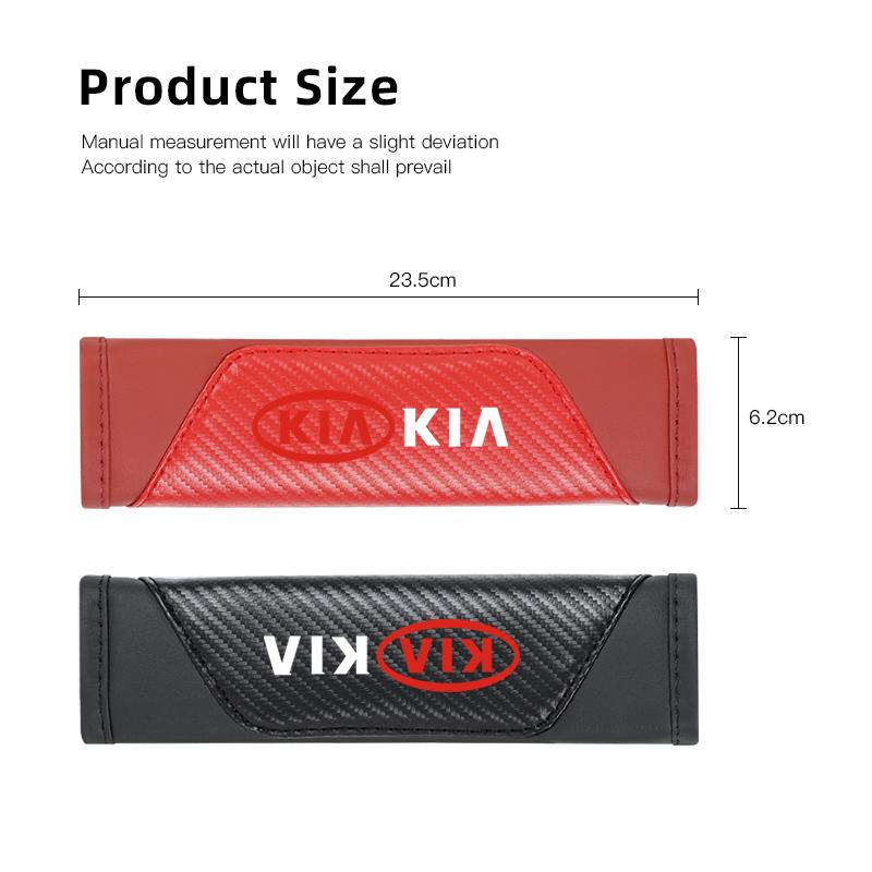 2pcs Car Seat Belt Cover Leather Shoulder Pad Accessories For Kia KN GT-Line Sportage Ceed Rio Picanto Sorento Soul Cerato Venga gbnkr30