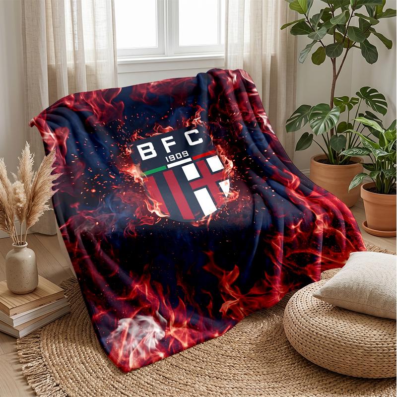 Bologna FC Soft Flannel Fleece Blanket Lightweight Cozy Warm Throw Blanket For Sofa Bed Home Decor