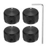 Uxcell Aluminum Potentiometer Universal Volume Tone Control Knob for Guitar and Diamond Black 4-Piece Knob, 1/4" (6mm) Bass, 5/8"
