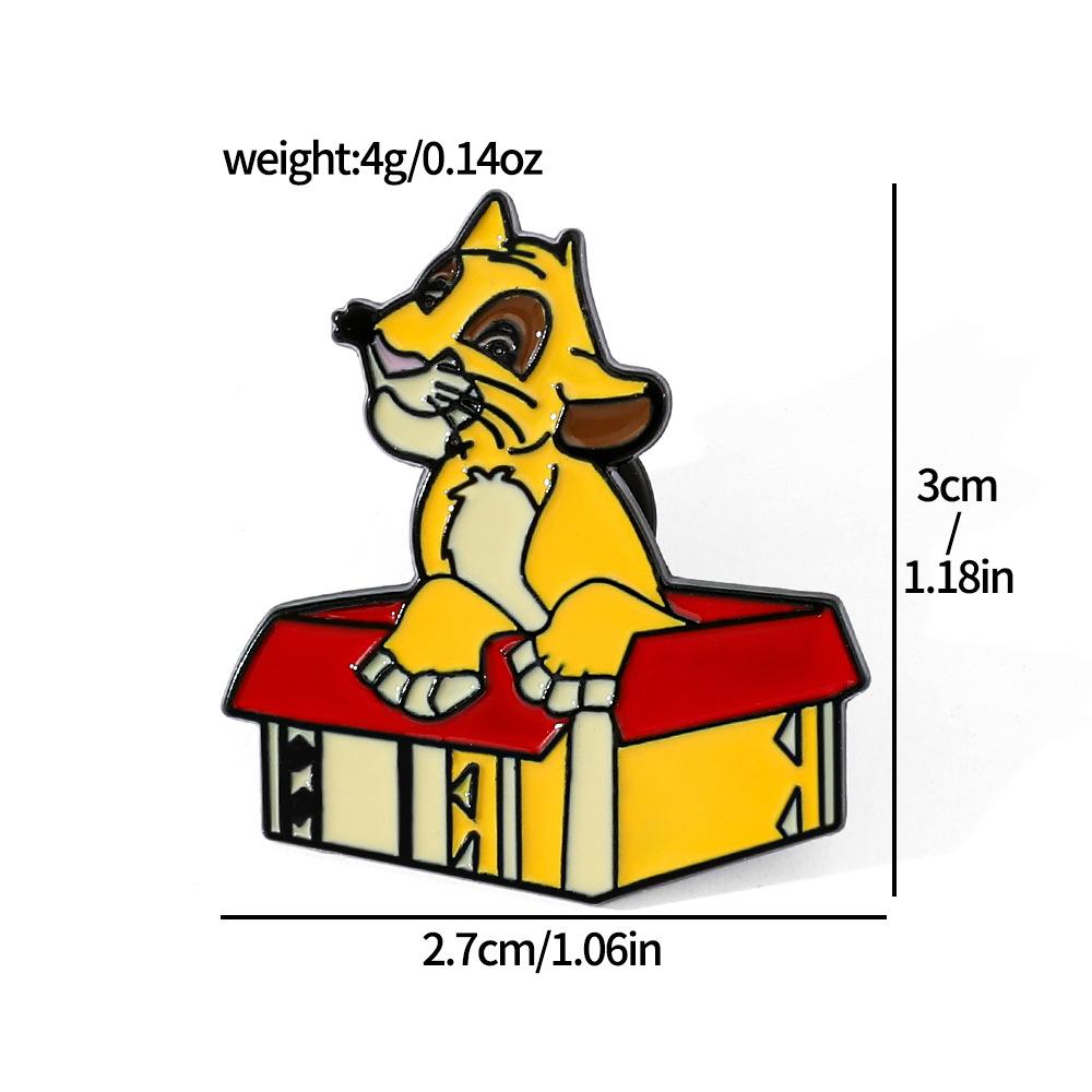 Европейские и американские кино и телеперсонажи металлический значок Кошка Мэри Король Лев Симба котенок сплав брошь