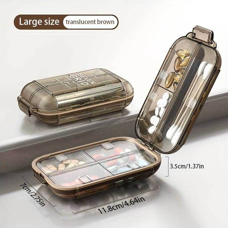 1PC 7-day Medicine Box with Orange Handle - Large Capacity, Dustproof and Moisture-proof Vitamin and Medicine Storage Box Polypropylene Material