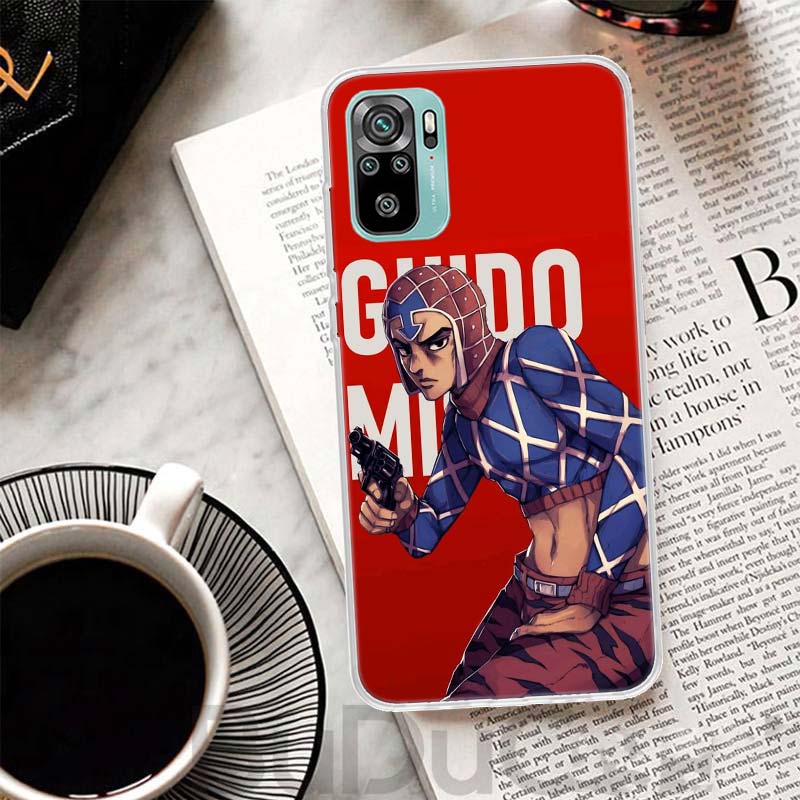 Чехол-обложка JoJo Adventure Guido Mista для телефона Xiaomi Redmi Note 14 13 12S 12 11 Pro Plus 11S 10S 10 11E 11T + 9S 9 с принтом Coque