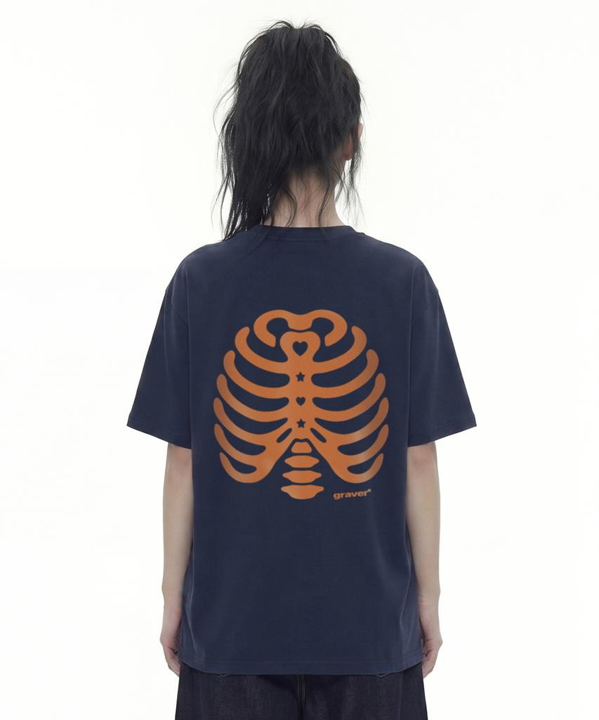 GRAVER [Unisex] Rib Short Sleeve T-Shirt_4 Colors