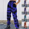 Fashion Women's Casual High Elasticity Tie-Dyed Elastic Band Pants With Pockets