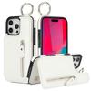 Кошелек на молнии с кольцом для карт, кожаный чехол для iPhone 16, 15, 14, 11, Pro Max, XS, XR, 7, 8, Plus, 13, 12, Mini, защитный чехол