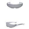 Futuristic Blocking Sunglasses Electroplated Y2K Shades Unique Steampunk Sunglasses  Women