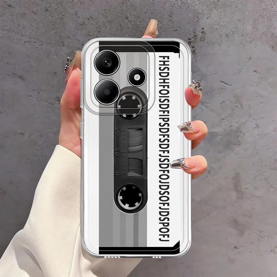 Чехол для Xiaomi Redmi Note 14 Pro Plus Note 13 13C 11 11S 10S A4 12 12S 14C 9 10 Мягкая накладка на телефон Модный ретро Кассетная лента