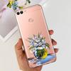 For Huawei P Smart Case FIG-LX1 FIG-LX2 FIG-LX3 Back Cover Fashion Flower Marble Clear Silicone Soft Funda For PSmart 2018 Coque