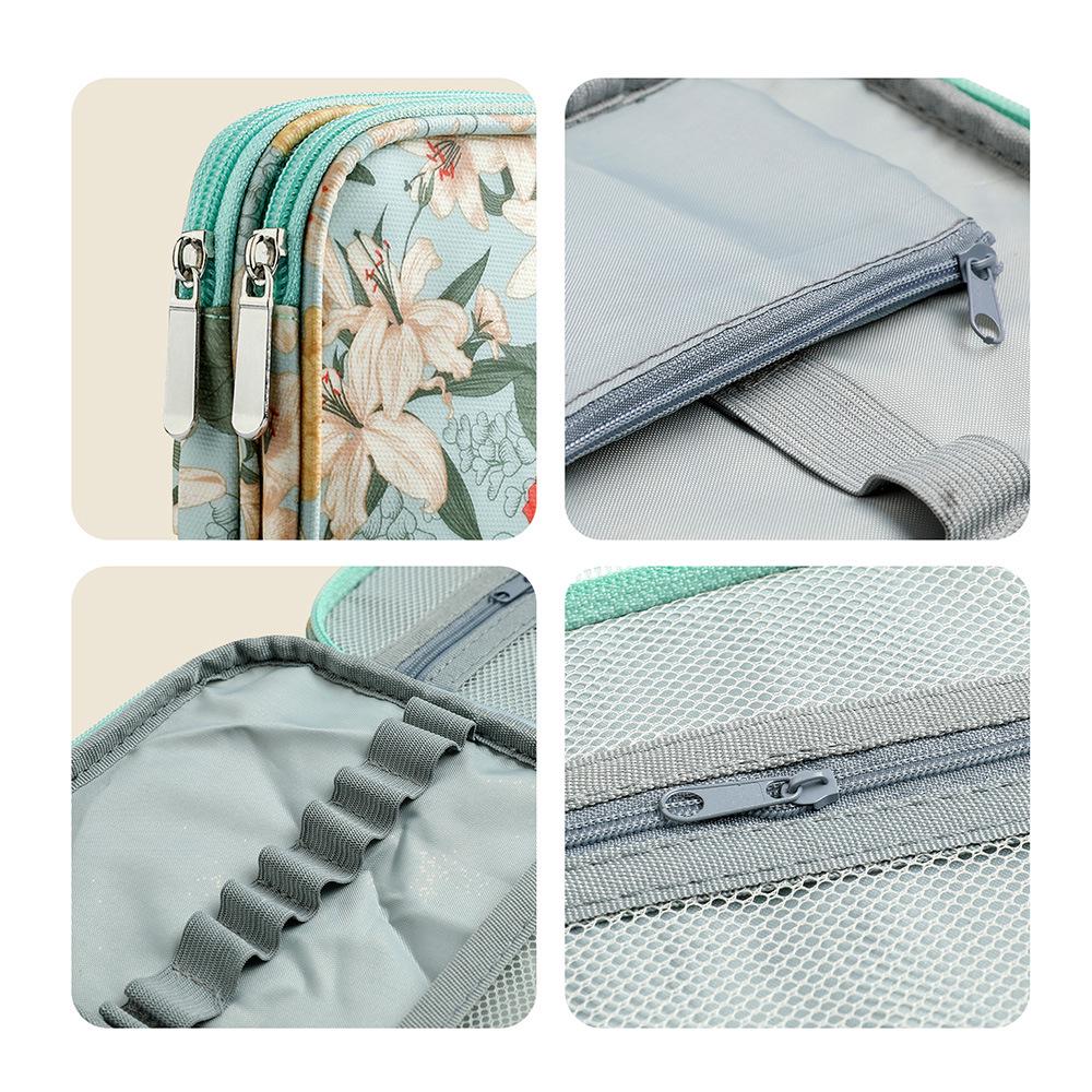 Двухслойная сумка на молнии для вязальных инструментов