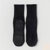 High Quality Spring Women Cotton Medium Non-Slip Silicone Indoor Fitness Pilates Yoga Breathable Knitted Sports Socks Crew