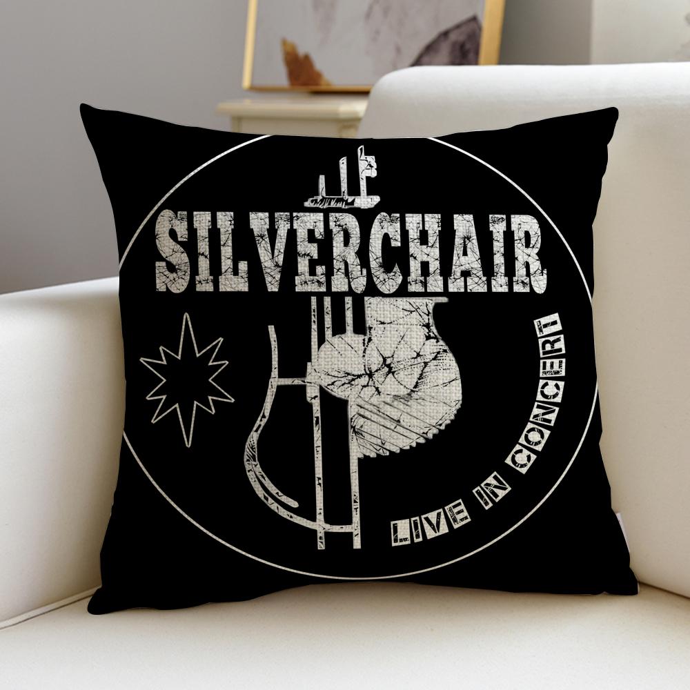 Alternative SSilverchairS Cushion Cover Breathable and skinfriendly linen pillowcase square removable and washable cushion