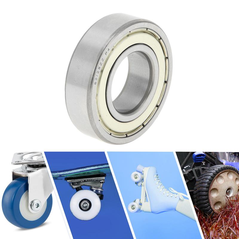 Motoforti 62/28ZZ Deep Groove Ball Bearings 28x58x16mm P4 Double Metal Seal Lubricated Bearings Car Scooter Skateboard Wheel