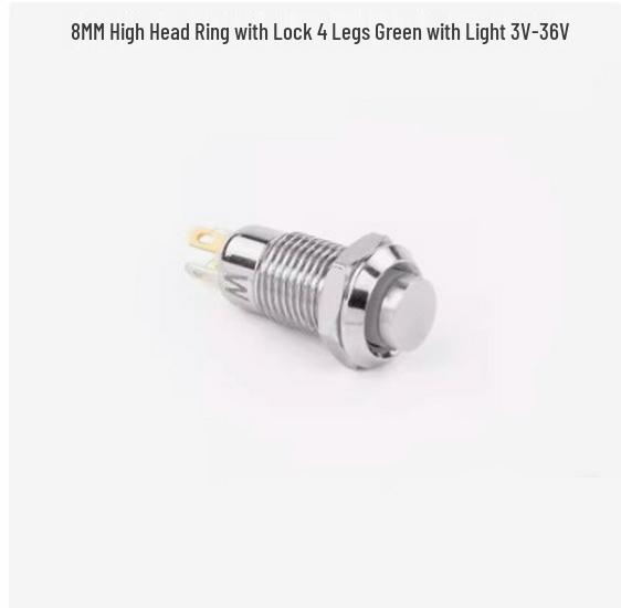 8/10mm Dustproof Metal Button: Self-Reset/Self-Locking Mini Switch with Light
