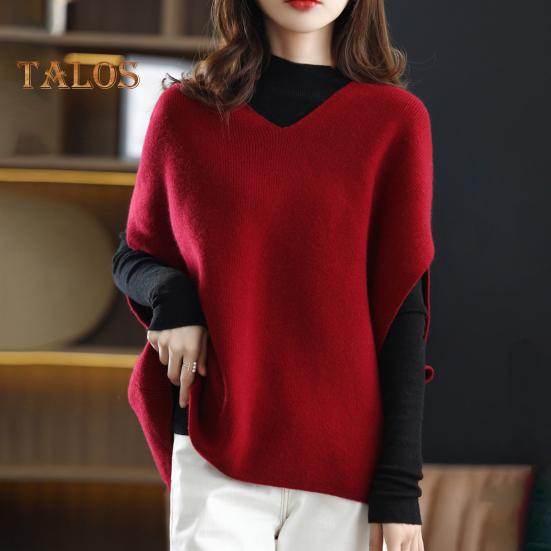 Женский трикотажный жилет с V-образным вырезом, без рукавов, трикотажные топы, однотонные, свободного кроя, дышащие, повседневные, трикотажные изделия на каждый день