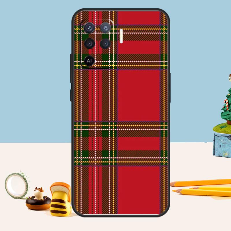 Клан Стюарт Клетчатый узор Чехол для Oppo A5 A6 Pro A15 A16 A76 A96 A17 A57 A98 A58 A78 A18 A38 A54 A74 A94 A40 A60 A80