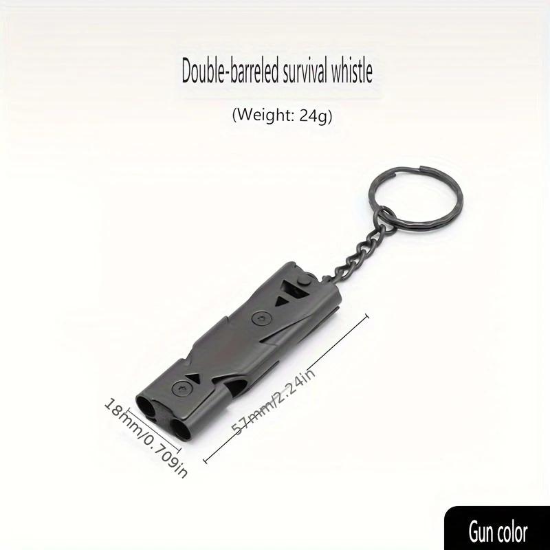 Двойной свисток-подвеска-брелок с высоким децибелом, портативный инструмент для выживания на открытом воздухе, многофункциональный свисток 1 шт.