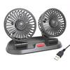 ABS Car Dual Head Dashboard Fan Replacement Self-adhesive Cooling Fans Cooler