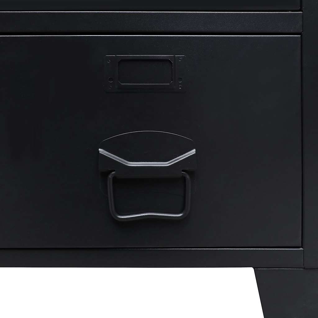 Metal Wardrobe Industrial Style 67 x 35 x 107 cm Black