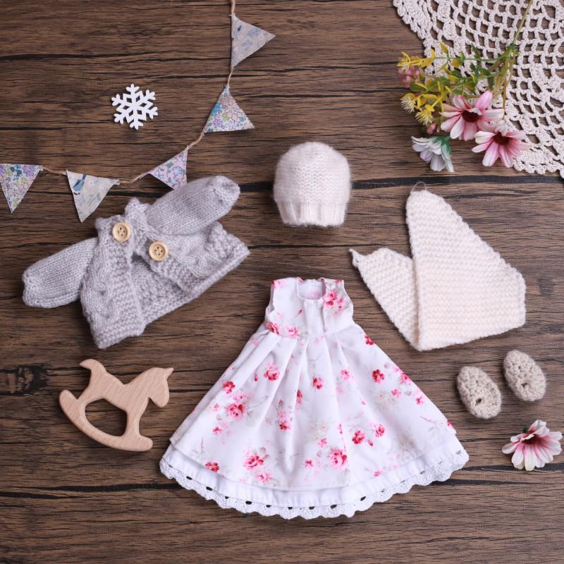Handmade Waldorf Doll Outfit Set 7-14 Years Kids Cotton Fabric Clothing Accessories Unisex Fashion Dress-Up Clothes