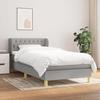 3127021 vidaXL Divan Bed with Mattress Light Grey 100x200cm Fabric