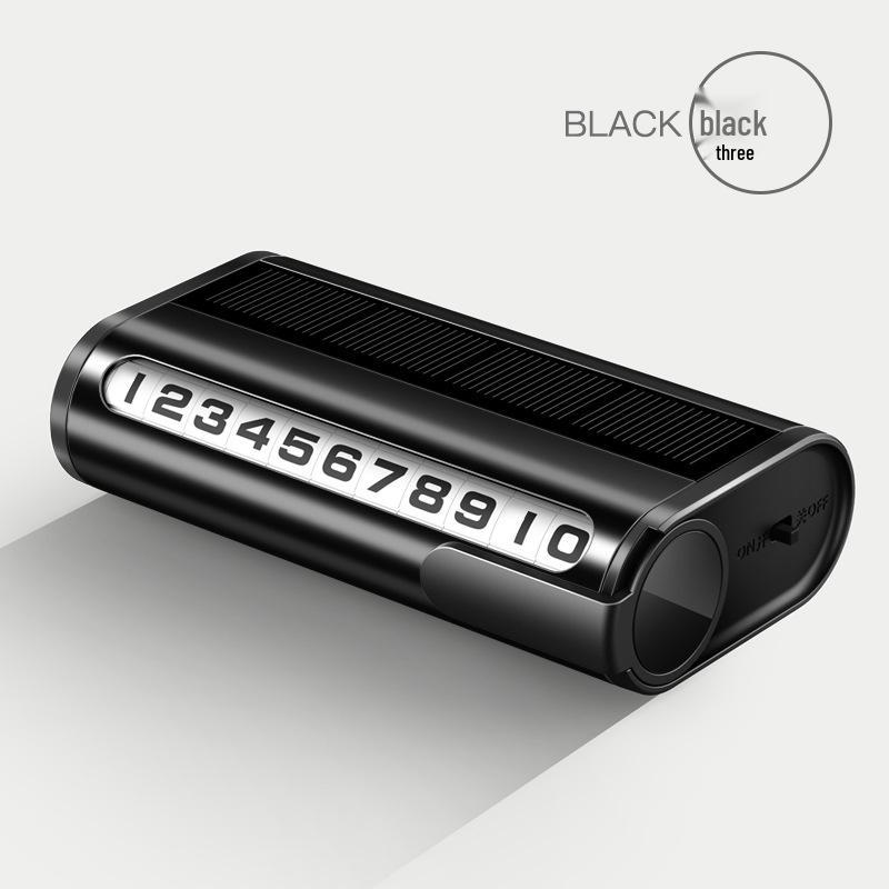 Временная табличка для парковки автомобиля на солнечной батарее со скрытым номером телефона