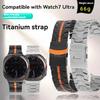 Luxury Luxury Titanium Metal Band for Samsung Galaxy Watch7 Ultra Smartwatch 47MM Dial No Gaps Quick Fit Watch Chian Strap