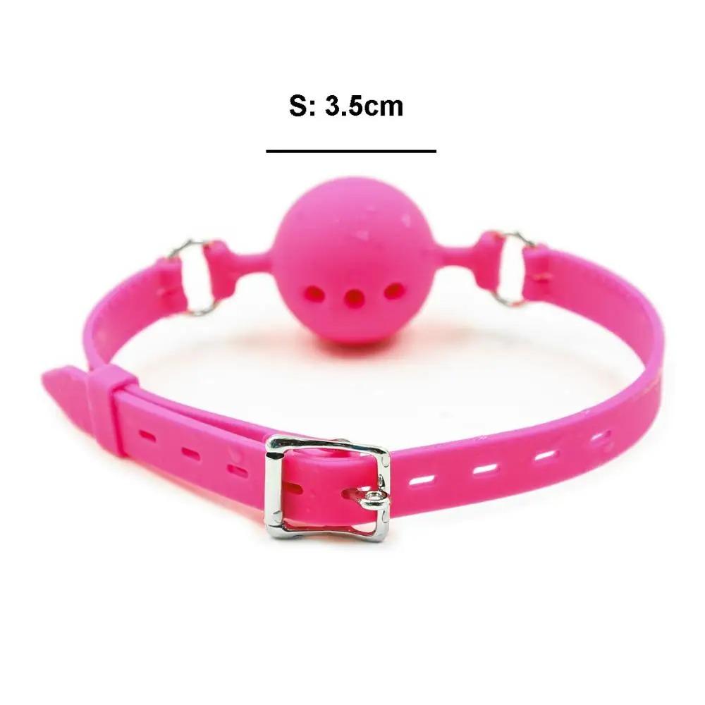 3 Sizes Soft Safety Silicone Open Mouth Gag Ball  Bondage Slave Ball Gag Erotic Sex Toys For Woman Couples Adult Sex Games
