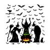 2025 Creative Halloween Window Stickers Holiday Party Living Room Wall Decoration Witch Wall Stickers Horror Atmosphere Stickers