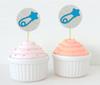 Darling Souvenir| Baby Nappy Pin Baby Shower Cupcake Toppers| Dessert Decorations - Pack Of
