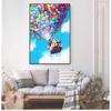 Balloon House UP Movie Print Pixar Poster Oil Painting Wall Art Canvas Painting Adventure Travel Posters Nursery Kids Room Decor