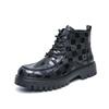 Fashion Men's Chukka Boots Waterproof Leather Casual Lace Up Ankle Oxford Boots Daily Dress Shoes For Men