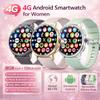 Ubabai Женские смарт-часы 4G LTE на Android с SIM-картой, WiFi, GPS, NFC, 8 ГБ + 128 ГБ