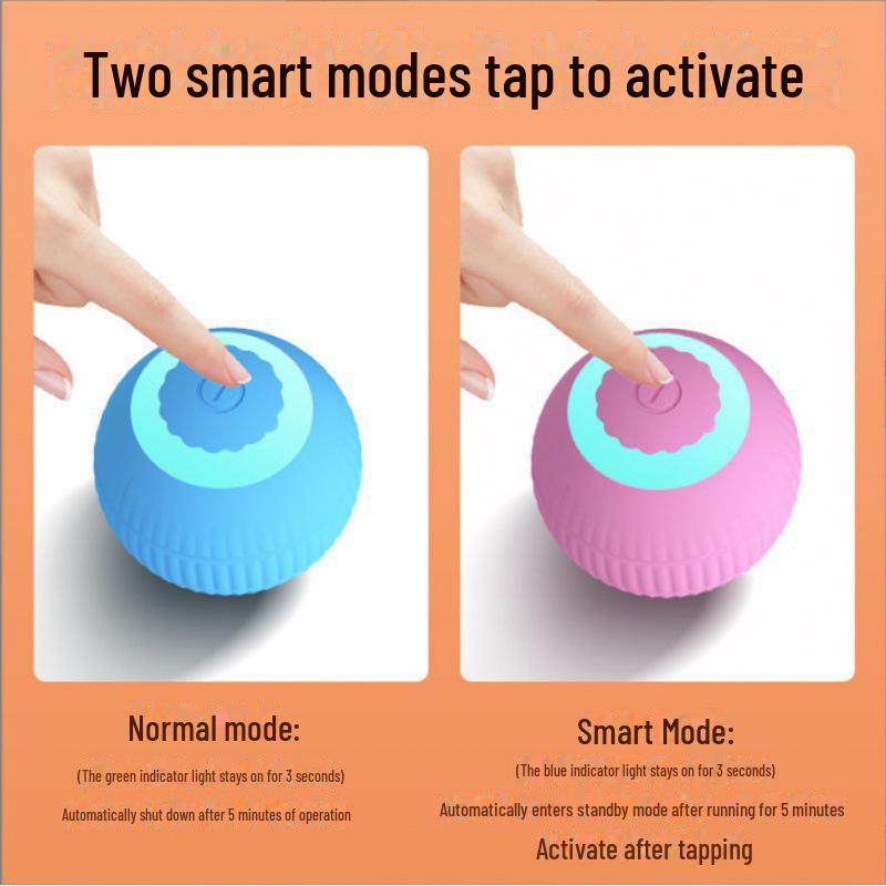 Интеллектуальная самокатящаяся игрушка-мяч для кошек