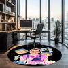 Ms. Rachel Printed Round Rug Carpet Chair Rug Area Rug Entryway Doormats,for Office Chair Living Room Bedroom Kitchen Room.