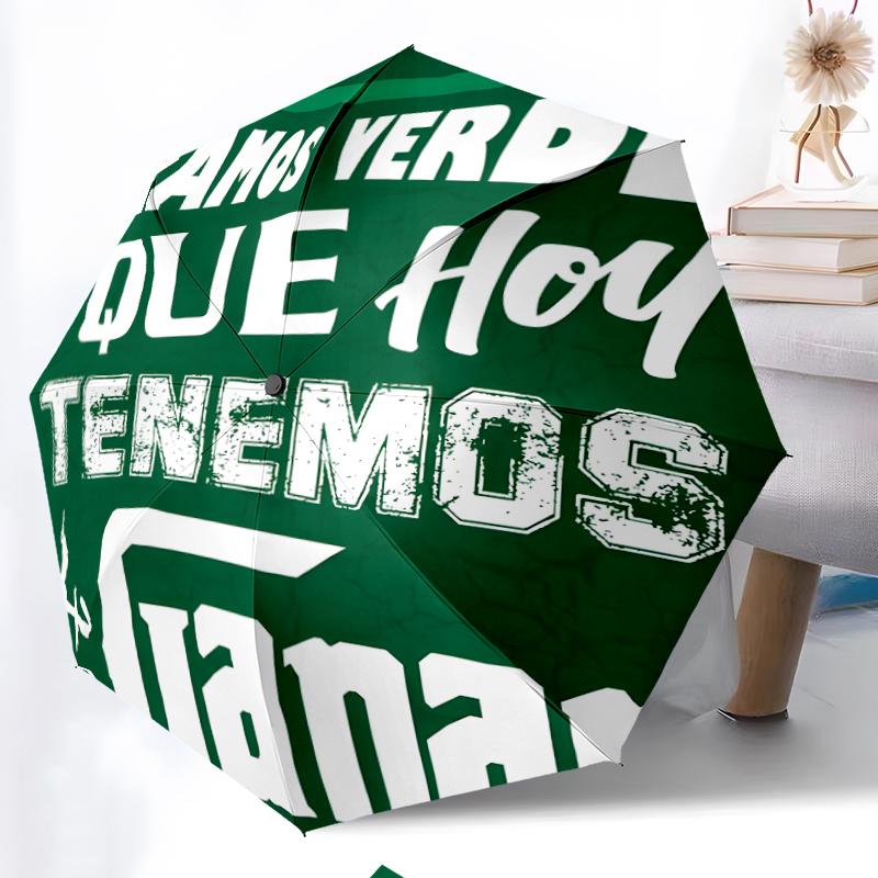 Atletico Nacional Fashionable Automatic Opening/Closing Folding Umbrella. Portable and Foldable, Ideal for Gift, Travel, and Daily Use.