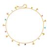 K Gold Plated Copper Zircon Flower Fashion Simple Necklace For Women