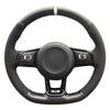 No-Slip Black Suede Car Steering Wheel Cover For Volkswagen Golf 7 GTI Golf R MK7 Polo Scirocco 2015 2016 Car Accessories