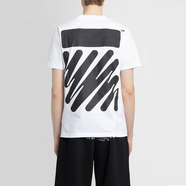 OFF-WHITE Wave Diag Slim Short-Sleeve Tee OMAA027S22JER0100110