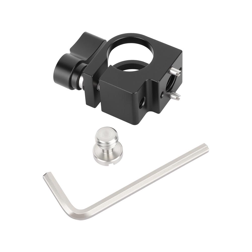 HDRIG 19MM Rod Clamp with Single Hole and 3/8 Arri Locating Mount, Universal Clamp for 19MM Round Rod.